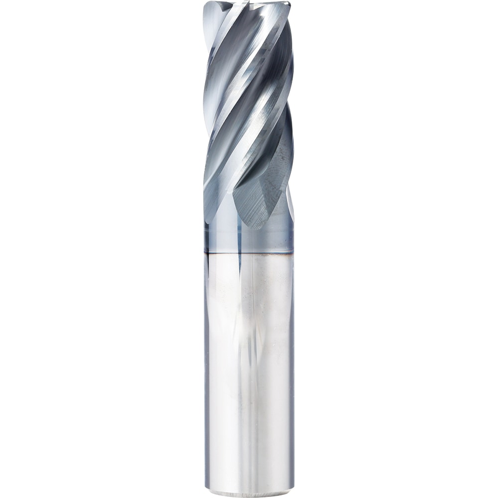 Corner Radius End Mill: 1/2" Dia, 1-1/4" LOC, 0.0600" Radius, 5 Flute, Solid Carbide