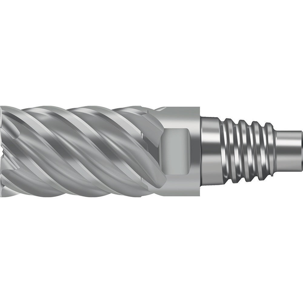 Square End Mill Heads; Mill Diameter (Decimal Inch): 0.6299; Mill Diameter (mm): 16.00; Length of Cut (mm): 24.0000; Connection Type: E16; Overall Length (Decimal Inch): 2.0157