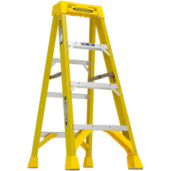 3 Step Fiberglass Foldable Step Ladder: Type IAA 375 lb Capacity 4' Height