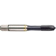 Spiral Point Tap: M18x2.5 Metric, 4 Flutes, Plug Chamfer, 6H Class of Fit, HSS-E Cobalt, Ignator Coated