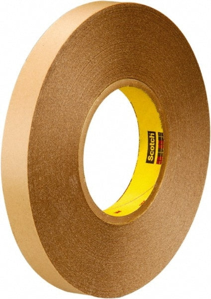 Clear Double-Sided UPVC Tape: 3/4" Wide, 72 yd Long, 10 mil Thick, Acrylic Adhesive