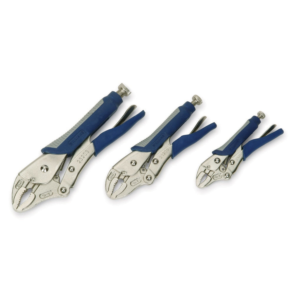 Plier Sets; Plier Type Included: Assortment; Container Type: Pouch; Handle Material: Bi-Material; Includes: (3) Locking Pliers with Bi-Mold handle; Insulated: No; Tether Style: Not Tether Capable