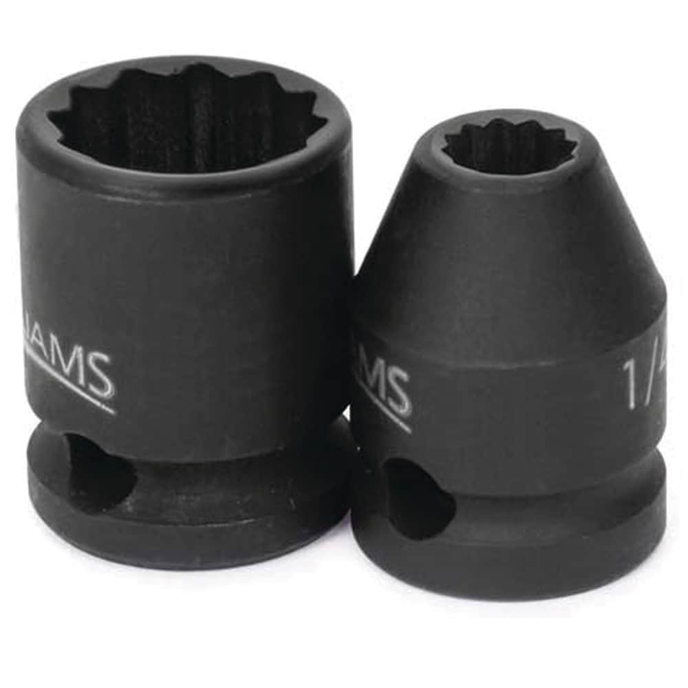 Impact Socket: 3/8" Drive, 9/16" Socket, Square Drive