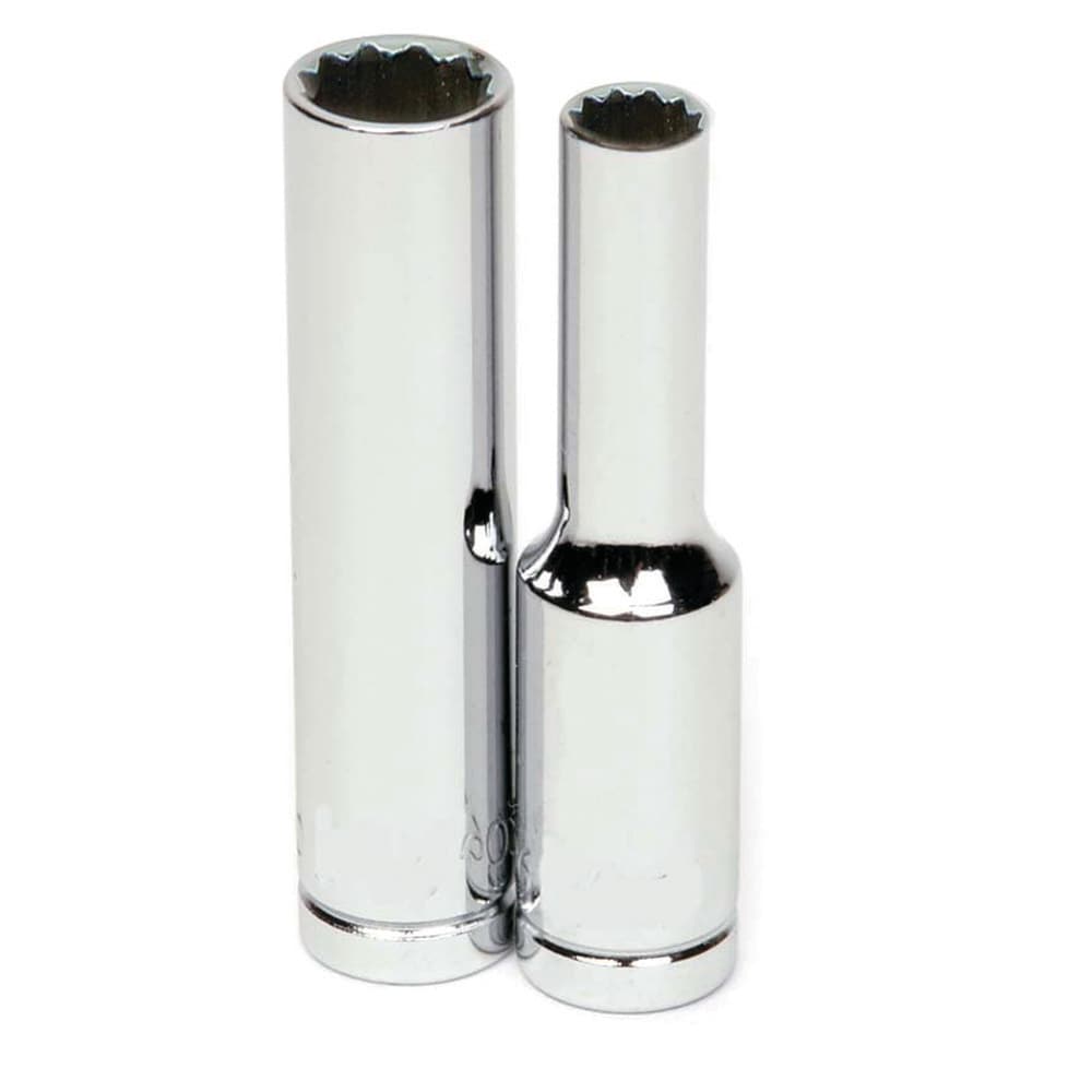 Deep Socket  Hand Socket: 1/4" Drive, 14.00 mm Socket, 12-Point