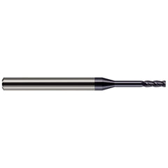 Corner Radius End Mill: 0.0400" Dia, 0.12" LOC, 0.0050" Radius, 4 Flute, Solid Carbide