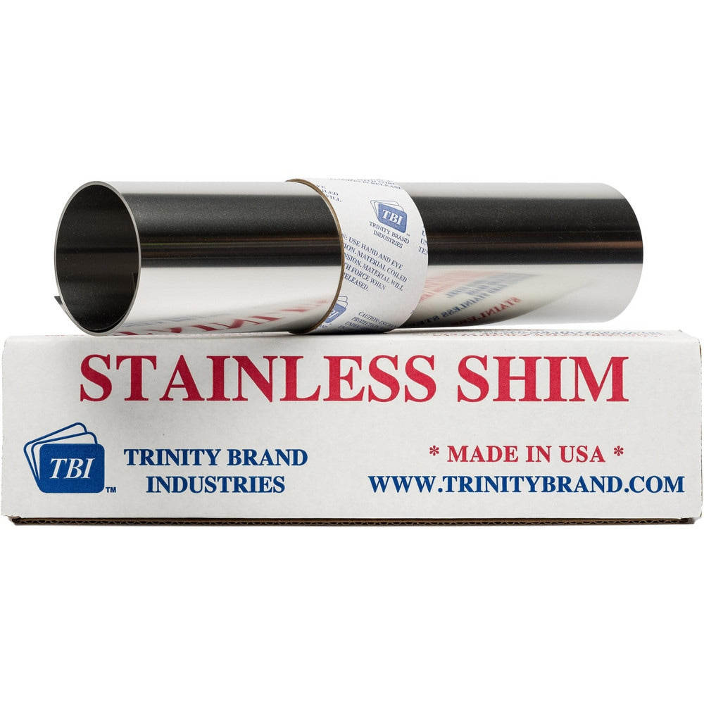 Metal Shim Stock: Roll, 0.0020" Thick, 50" Long, 24" Wide, Stainless Steel