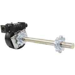 Landscape Spreader Accessories; Type: Gearbox Assembly; Product Compatibility: SaltDogg Spreaders; Material: Steel; Description: Replacement Gearbox Assembly with 2 in Shaft and Sprockets