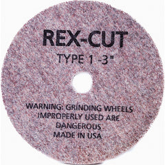 Deburring Wheel: 3" Dia, 3/16" Face Width, 1/4" Hole, Aluminum Oxide