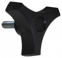 3 Arm Knobs; Style: Threaded Stem; Head Diameter: 2.0 in; Stem Size: 1/4-20; Height (Inch): 1.10 in; Height (mm): 1.10 in; Hub Diameter: 0.74 in; Material: Polypropylene; Thread Length (mm): 1 in; Thread Length: 1; 1 in; Hub Height: 0.49 in; Head Height: