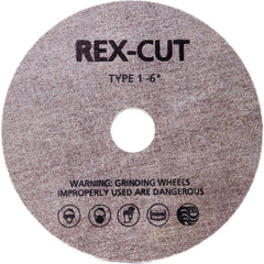 Deburring Wheel: 6" Dia, 1" Face Width, 5/8" Hole, Aluminum Oxide