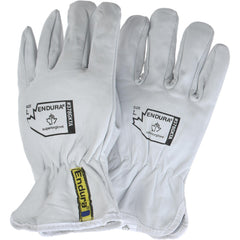 Work Gloves: Superior Glove Works Size Large, Goatskin Leather Lined, Goatskin, Puncture-Resistant