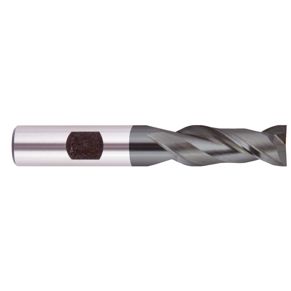 Square End Mill: 1/4" Dia, 1/2" LOC, 2 Flute, High Speed Steel