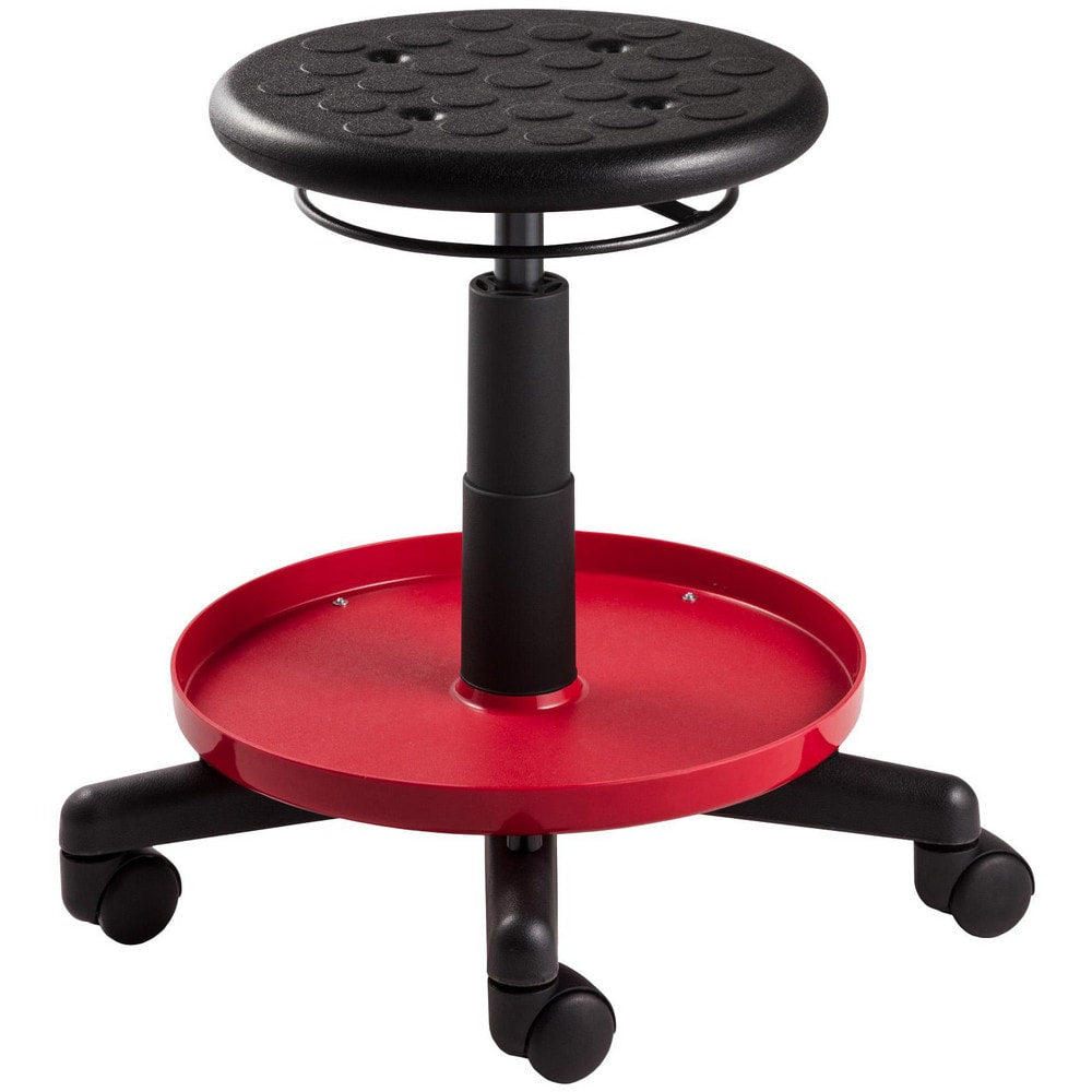 Swivel & Adjustable Stools; Base Type: Black Nylon; Type: Pneumatic Lever; Seat Material: Polyurethane; Foot Type: Caster; Weight Capacity: 300; Seat Color: Black; Seat Adjustment Type: Lever; Base Material: Nylon