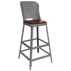 Stationary Stools; Seat Depth: 13 in; Seat Width: 13 in; Product Type: Stool with Back; Base Type: Fixed; Minimum Seat Height: 30 in; Maximum Seat Height: 30 in; Overall Width: 13 in; Overall Depth: 13 in