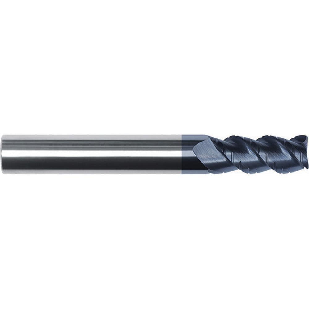 Roughing End Mill: 1/2" Dia, 3 Flute, Variable Pitch, 0.0300" Corner Radius, Single End, Solid Carbide, Chipbreaker