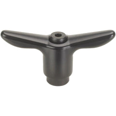 Adjustable Clamping Handle: T-Handle, M6x1 Thread, Die Cast Zinc Handle, 13.50 mm Hub Dia, Black