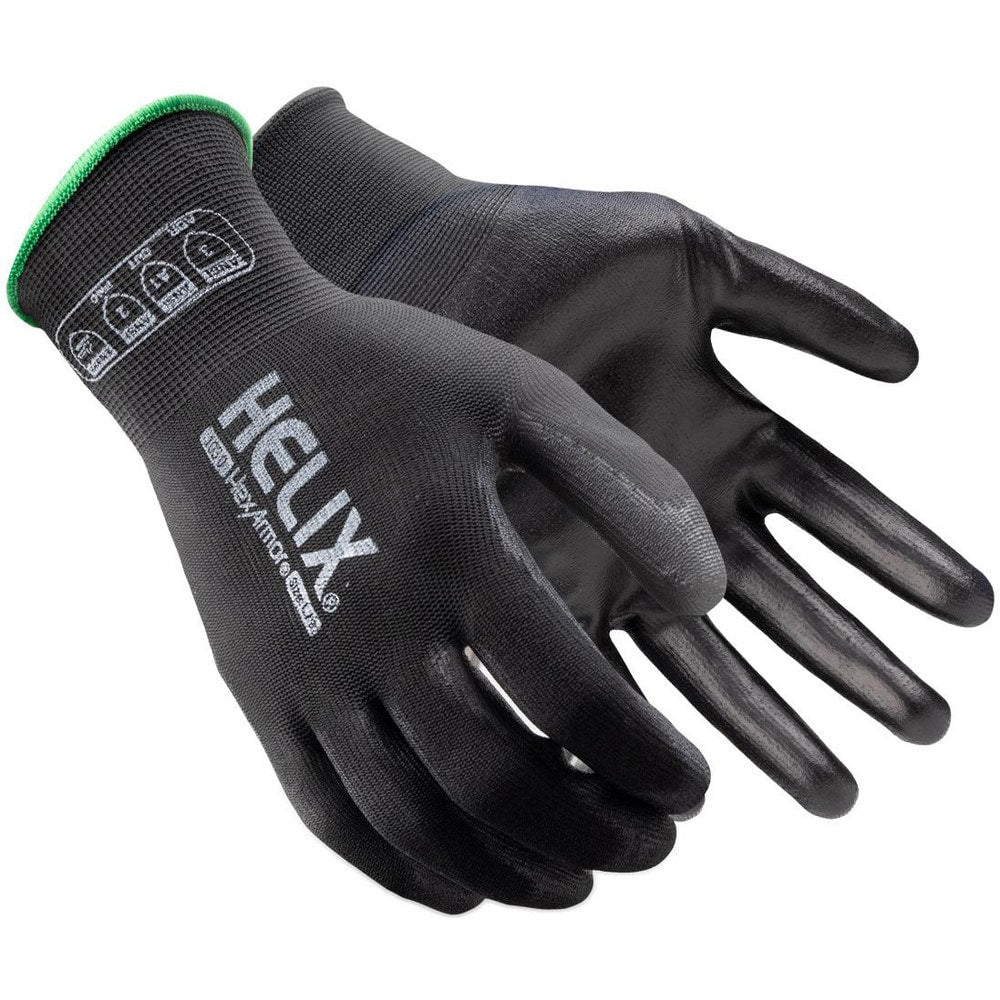 Cut, Puncture & Abrasion-Resistant Gloves: Helix 1030, Size Medium, ANSI Cut A1, ANSI Puncture 2, Polyurethane, Polyester