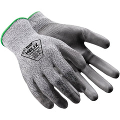 Cut, Puncture & Abrasion-Resistant Gloves: Helix 1074, Size Medium, ANSI Cut A4, ANSI Puncture 4, Polyurethane, HPPE Blend