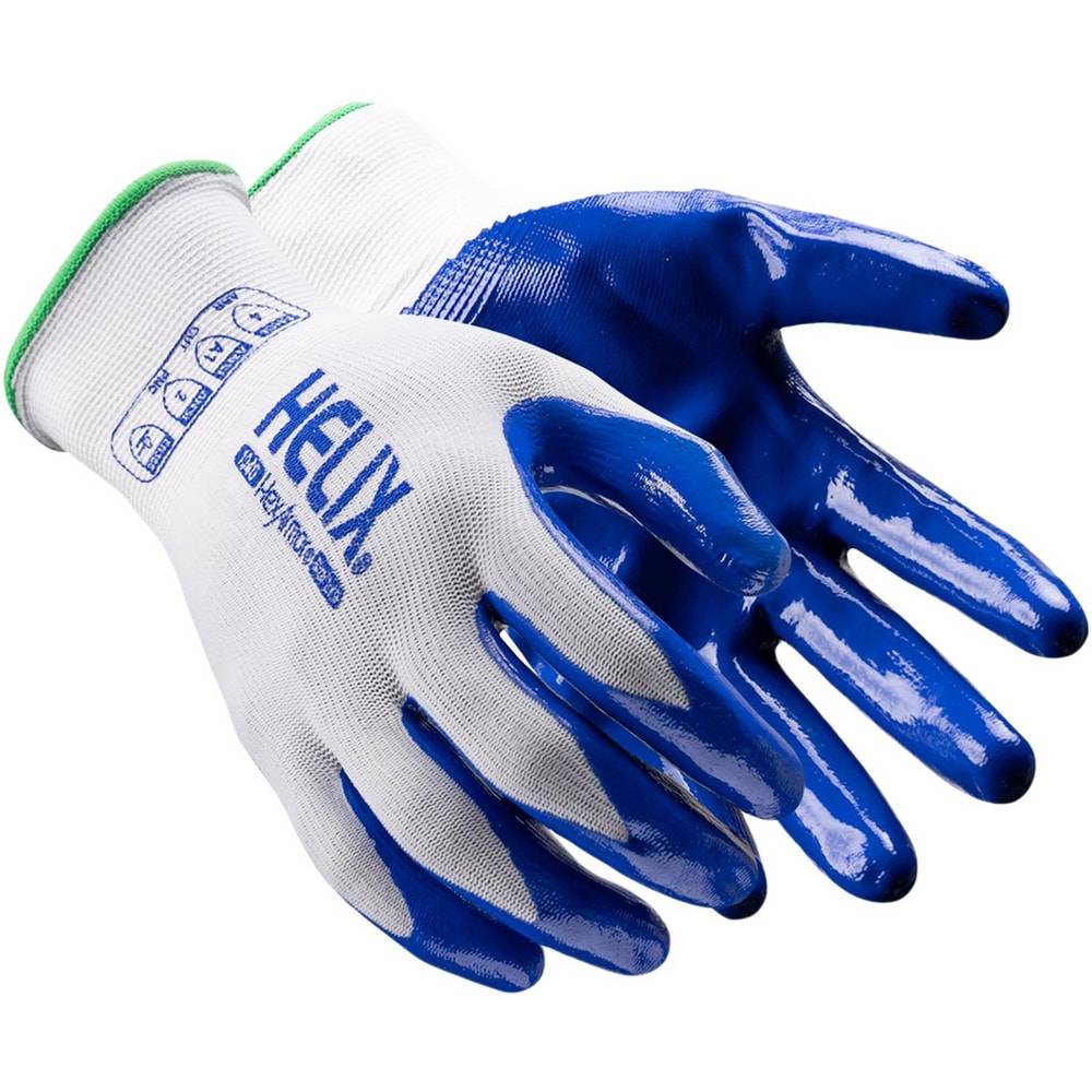 Cut, Puncture & Abrasion-Resistant Gloves: Helix 1040, Size Small, ANSI Cut A2, ANSI Puncture 3, Nitrile, Nylon