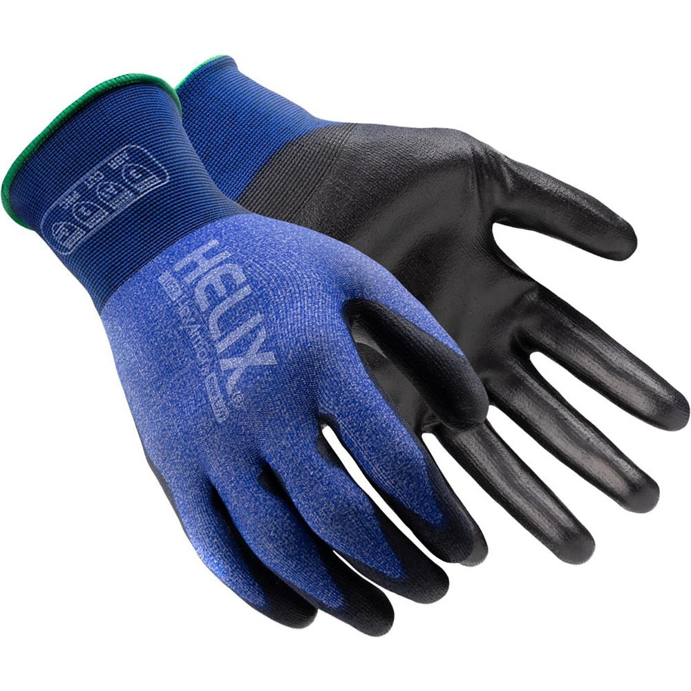 Cut, Puncture & Abrasion-Resistant Gloves: Helix 1032, Size X-Large, ANSI Cut A1, ANSI Puncture 2, Polyurethane, Polyester