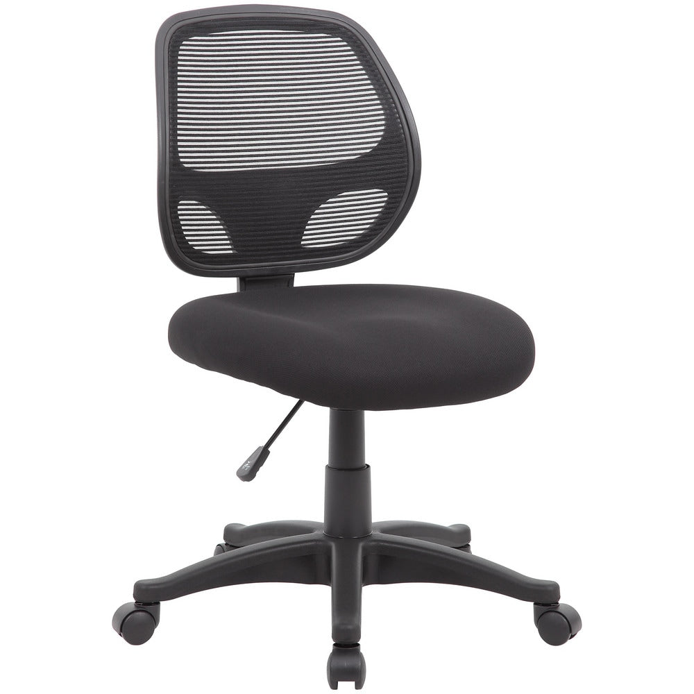 Task Chair:  Mesh & Fabric,  Adjustable Height,  Black