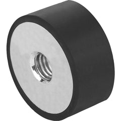 Vibration Isolators; Isolator Type: Standard Deflection; Insert Material: Steel; Isolator Material: Natural Rubber; Maximum Load Capacity: 25.40; Top Diameter: 15.00; Bottom Diameter: 15; Thread Size: M4; Overall Width: 1