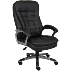 Task Chair:  Vinyl,  Adjustable Height,  Black