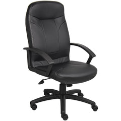 Task Chair:  PU Leather,  Adjustable Height,  Black