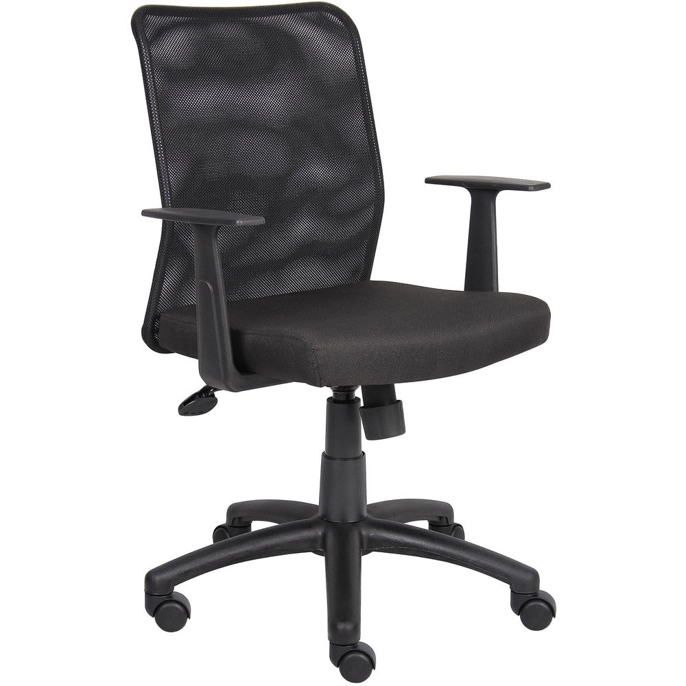 Task Chair:  Mesh & Fabric,  Adjustable Height,  Black