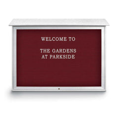 Enclosed Letter Board: 52" Wide, 40" High, Recycled Plastics, White