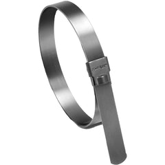 Band Clamp: Preformed, 2" Max Dia, 3/4" Wide, 0.0300" Thick, 201  Stainless Steel