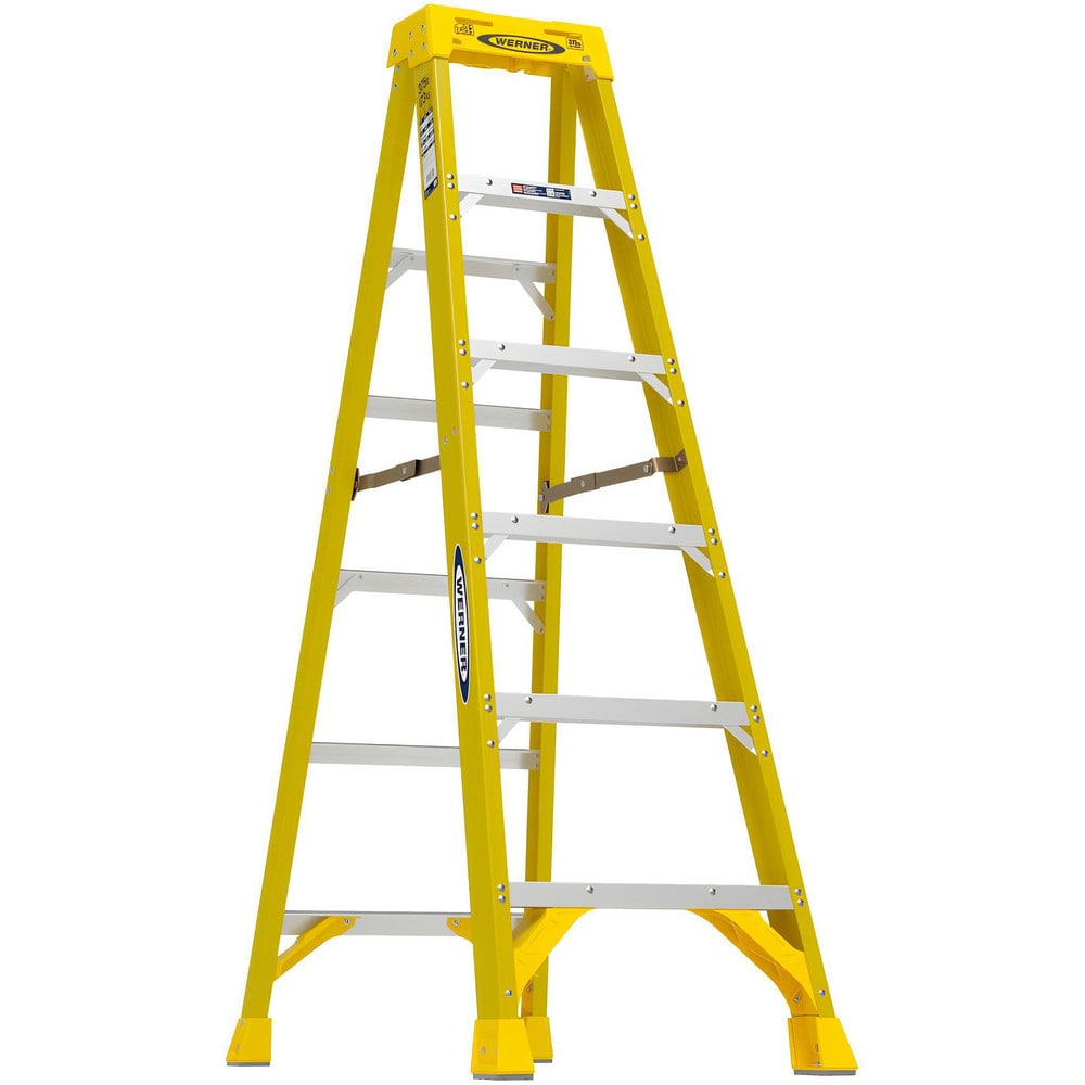 5 Step Fiberglass Foldable Step Ladder: Type IAA 375 lb Capacity 6' Height