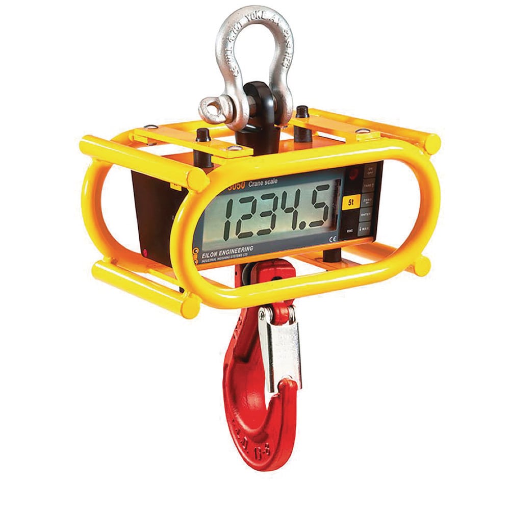 Crane Scales & Hanging Scales; Type: Crane Scale w/2" Display, Cage & IR Remote; Capacity (Lb.): 6400.00; Capacity (kg): 2902.9912; Display Type: 6 Digit LCD, 5 Digit LCD; Scale Type: Crane Scale