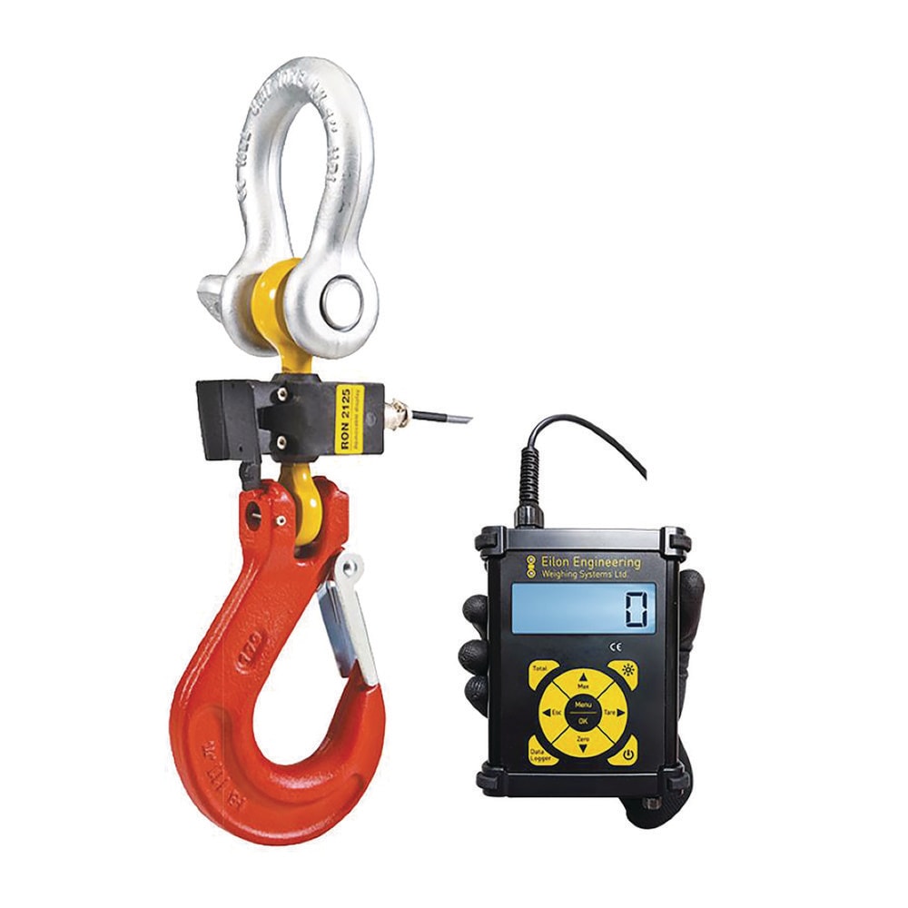 Crane Scales & Hanging Scales; Type: Hook Type Wired Crane Scale; Capacity (Lb.): 5000.00; Capacity (kg): 2267.9619; Display Type: 6 Digit LCD; Scale Type: Crane Scale