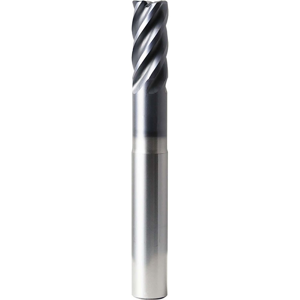 Square End Mill: 1/2" Dia, 1" LOC, 5 Flute, Solid Carbide