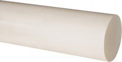 Plastic Rod: Cast Nylon, 1' Long, 3" Dia, Natural