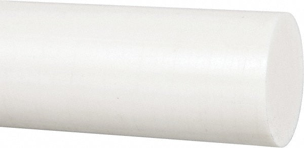 Plastic Rod: Polyester (Polybutylene Terephthalate), 4' Long, 2-1/2" Dia, Natural