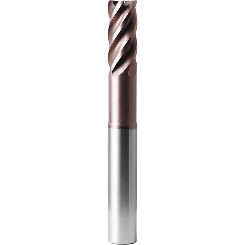 Corner Radius End Mill: 20 mm Dia, 43.00 mm LOC, 4.00 mm Radius, 5 Flute, Solid Carbide