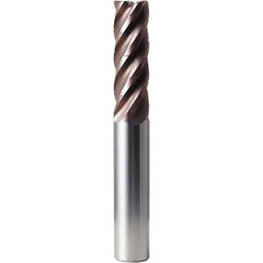 Corner Radius End Mill: 3/4" Dia, 2-1/4" LOC, 0.0600" Radius, 5 Flute, Solid Carbide