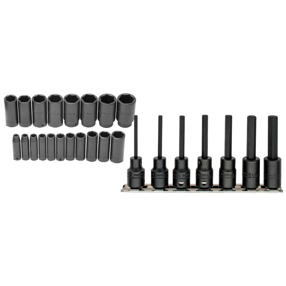 Deep Impact Socket Set: 26 Pc, 3/8 to 1-1/2" Socket