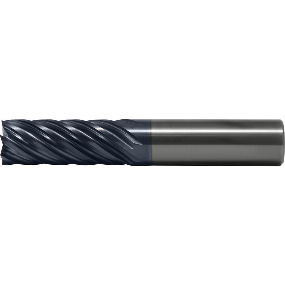 Corner Radius End Mill: 3/4" Dia, 3" LOC, 3.17 mm Radius, 7 Flute, Solid Carbide