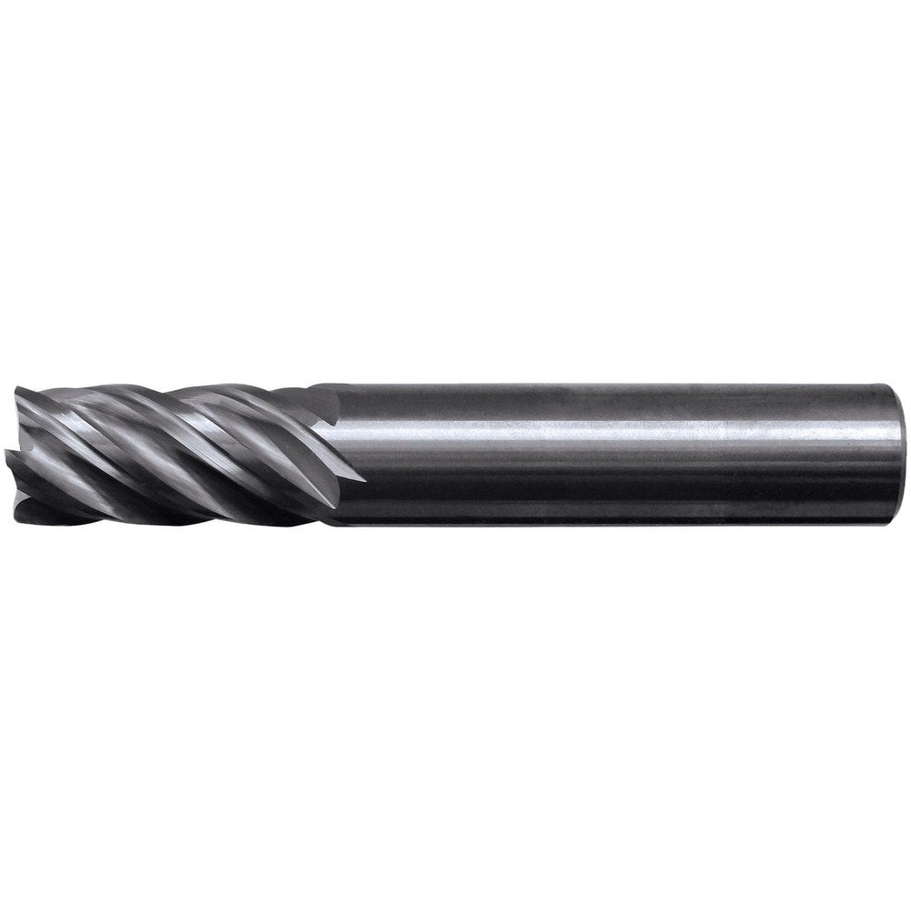 Corner Radius End Mill: 1" Dia, 2-1/4" LOC, 3.17 mm Radius, 5 Flute, Solid Carbide