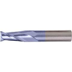 Square End Mill: 3/4" Dia, 3" LOC, 2 Flute, Solid Carbide