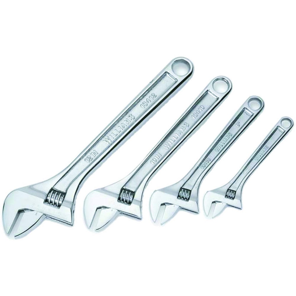 Adjustable Wrench Set: 4 Pc, Inch