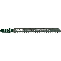 Jig Saw Blades; Blade Material: Alloy Steel; Blade Length (Inch): 3.93701; Blade Length (mm): 100.0000; Blade Width (Decimal Inch): 0.3150; Blade Thickness (Decimal Inch): 0.0490; Shank Type: T-Shank; Cutting Edge Style: Toothed