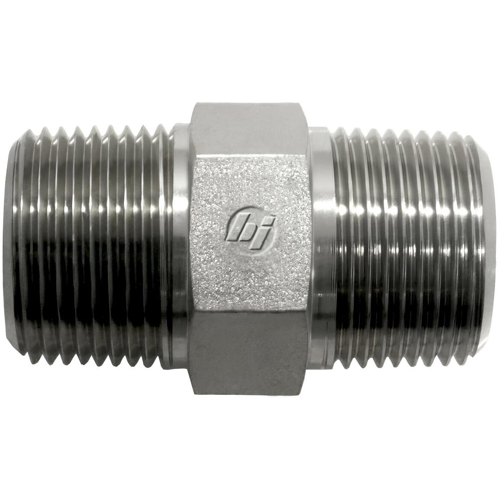 Steel Flared Tube Hex Adapter: 3/8-18 x 3/8-19 Thread