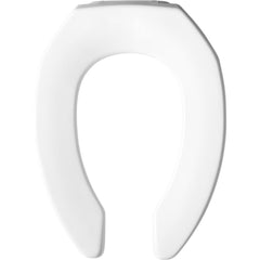 Toilet Seats; Type: Standard, Open; Style: Elongated; Material: Plastic; Color: White; Outside Width: 14.500 in; Inside Width: 7.9380 in; Hinge Design: Stay-Tite;Self-Sustaining Check;Stainless Steel; Length (Inch): 18.56 in