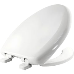 Toilet Seats; Type: Standard, Open; Style: Elongated; Material: Plastic; Color: White; Outside Width: 14.313 in; Inside Width: 8.1250 in; Hinge Design: Top-Tite; Length (Inch): 18.75 in