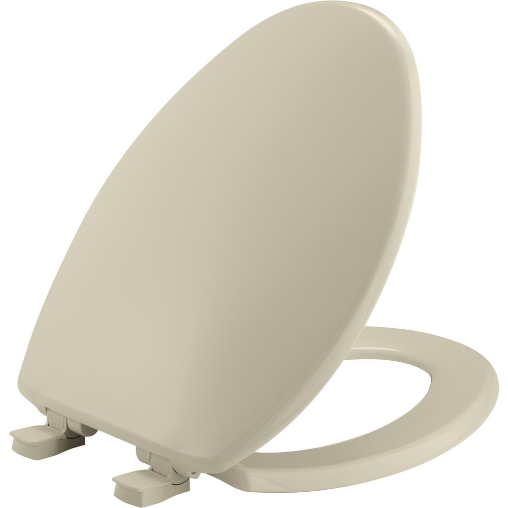 Toilet Seats; Type: Closed, Standard; Style: Elongated; Material: Plastic; Color: Bone; Outside Width: 14.313 in; Inside Width: 8.2500 in; Hinge Design: Slow Close;Lift-Off; Length (Inch): 18.63 in