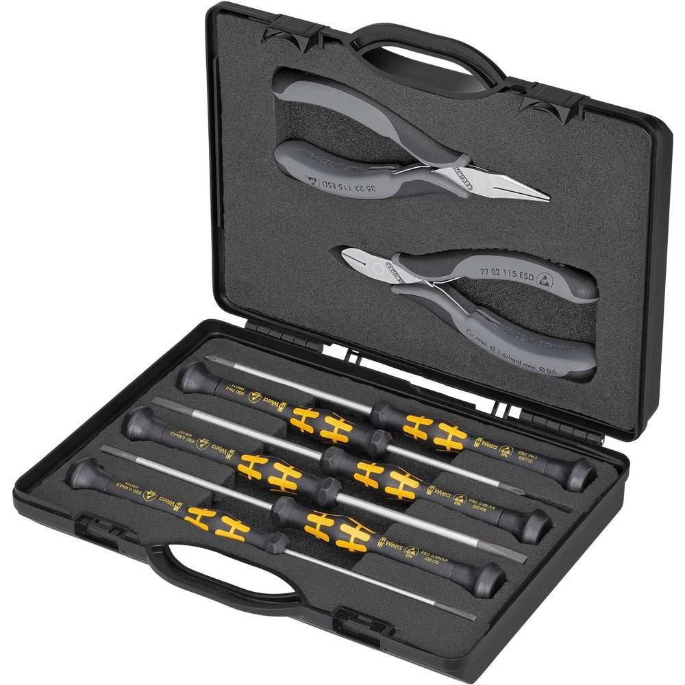 Combination Hand Tool Set: 8 Pc, Electronic ESD Tool Set